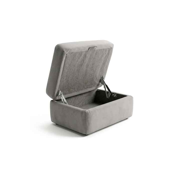 Пуф SPACE POUF 80X60X46 см. VELLUTI SILVER (ROM01564)