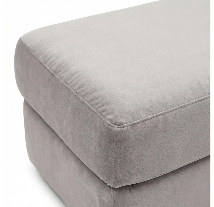 Пуф SPACE POUF 80X60X46 см. VELLUTI SILVER (ROM01564)