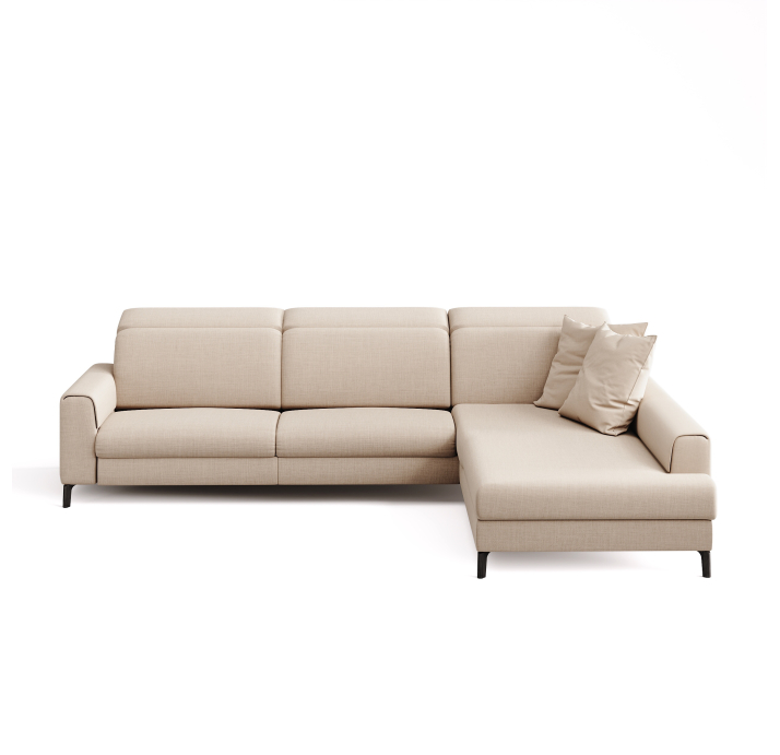 Диван FONTANE C110-300-220S/57/M/CAMINO CREAM/VISCOTEX/01 BLACK/E,Z,MR,EL,E,E