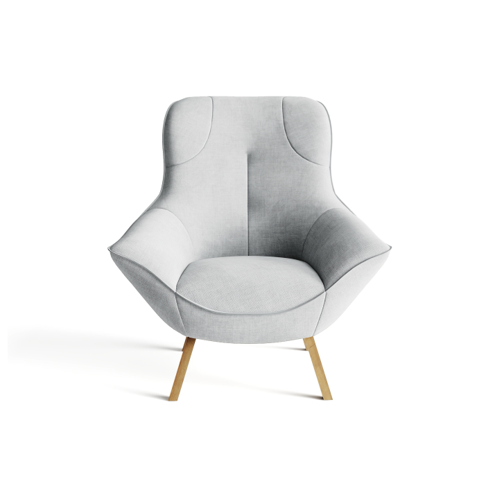 Кресло RICO KING 89/53/CAMINO PERLE/-/Matching Stitching/P625 (Oak)/