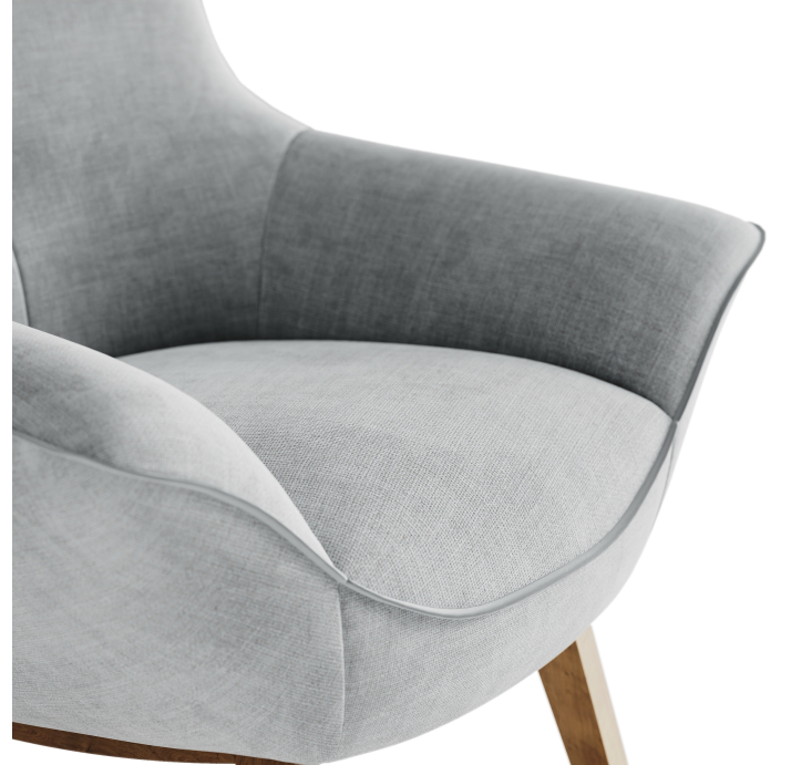 Кресло RICO KING 89/53/CAMINO PERLE/-/Matching Stitching/P625 (Oak)/