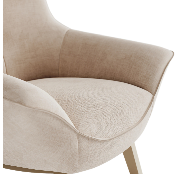 Кресло RICO KING 89/53/CAMINO CREAM/-/15-GREGE/P626 (Chocolat)/