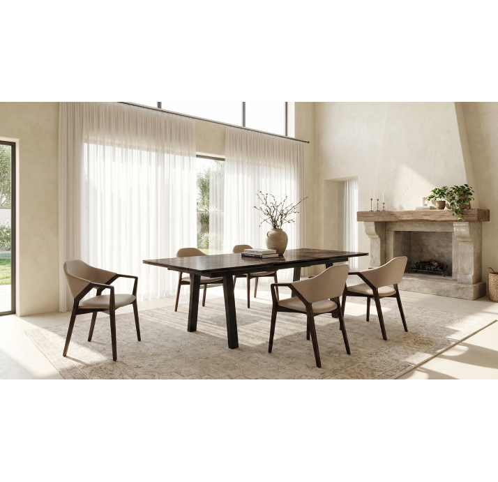 Стол обеденный MOVE-UP DINING TABLE CHEVRON BLK NOIR DESIR SHINY  300X100X74 СМ. (NRM00075)