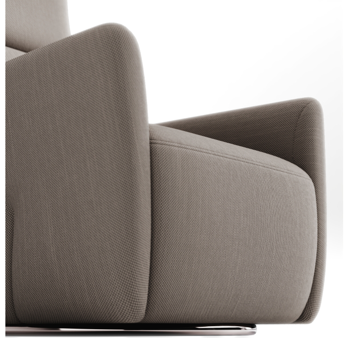 Кресло ALVA PRINCE 88/57/NEVIO CARBON/DYNASPRING/В цвет ткани/P998/E