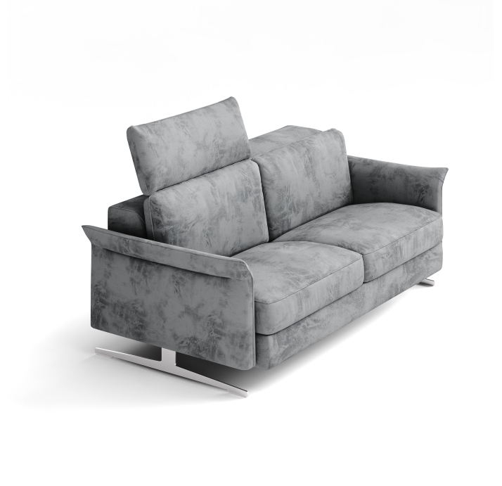 Диван ADORA C103-200-103C/54/DIVA GRAPHITE/BULTEX/В цвет ткани/01BR BRUSHED/E,E