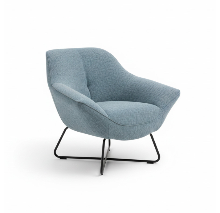 Кресло RICO QUEEN /RIVOLI DENIM/FORMATEX/Matching Stitching/P641 (Black)/