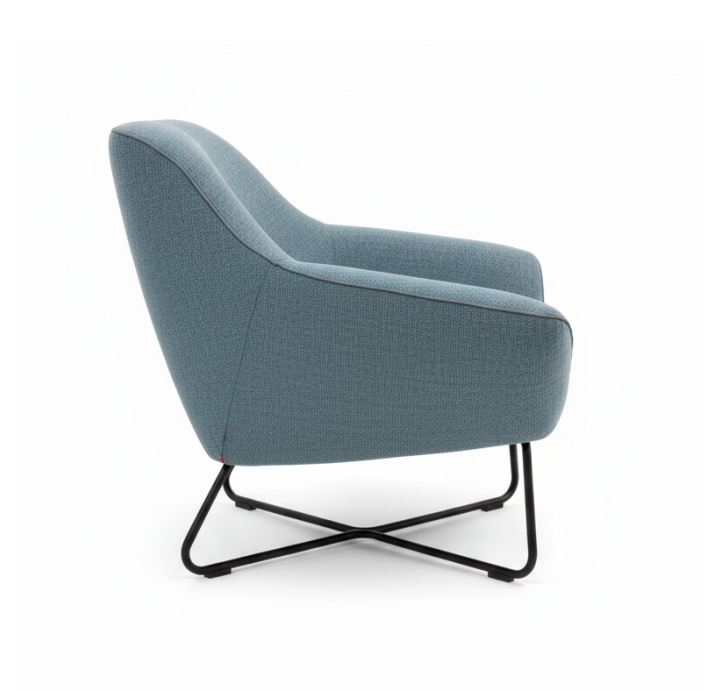 Кресло RICO QUEEN /RIVOLI DENIM/FORMATEX/Matching Stitching/P641 (Black)/