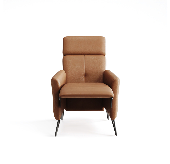 Кресло ALVA M 80/55/MONTANA COGNAC/DYNASPRING/В цвет ткани/01 BLACK/M-Relax