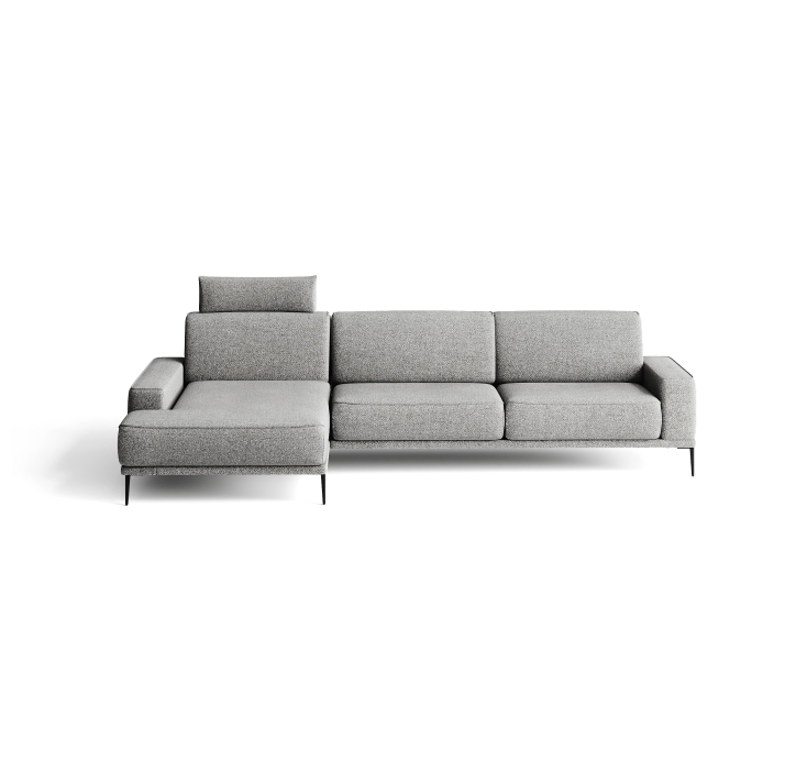 Диван MELLOW L159-320-92B/58/LUANDO GRAPHITE/LARIO CARBON/HR40/03BL/E