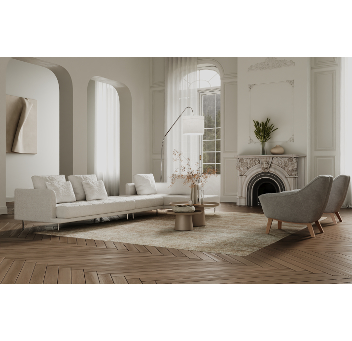 Кресло RICO QUEEN 89/53/CAMINO PERLE/-/Matching Stitching/P625 (Oak)/