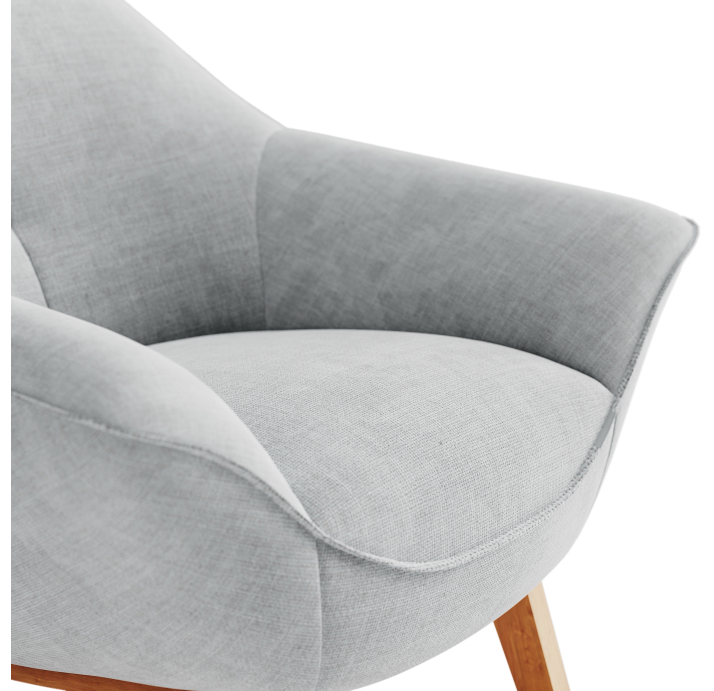 Кресло RICO QUEEN 89/53/CAMINO PERLE/-/Matching Stitching/P625 (Oak)/