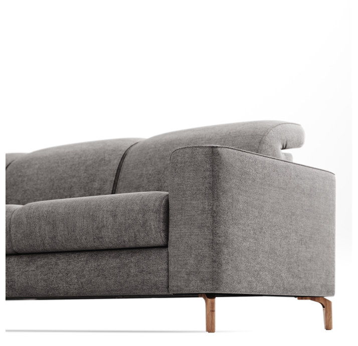 Диван TRITON B100-280-240B/58/ESCANA GRAPHITE/BULTEX/P514/R,V