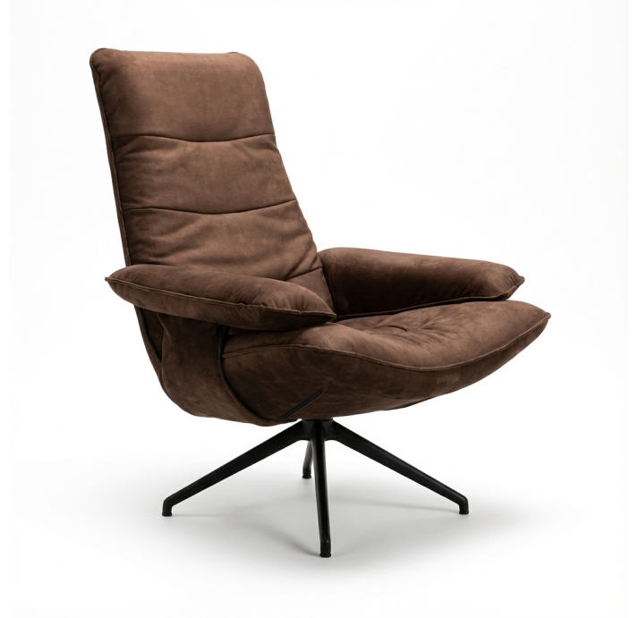 Кресло YOGA KING 107/DIVA CHOCOLAT/P752 (Black)/