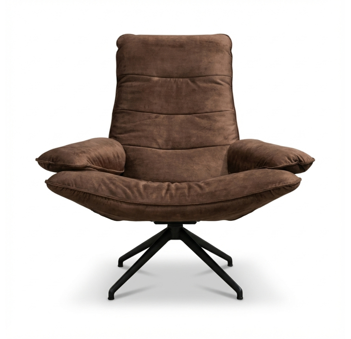 Кресло YOGA KING 107/DIVA CHOCOLAT/P752 (Black)/