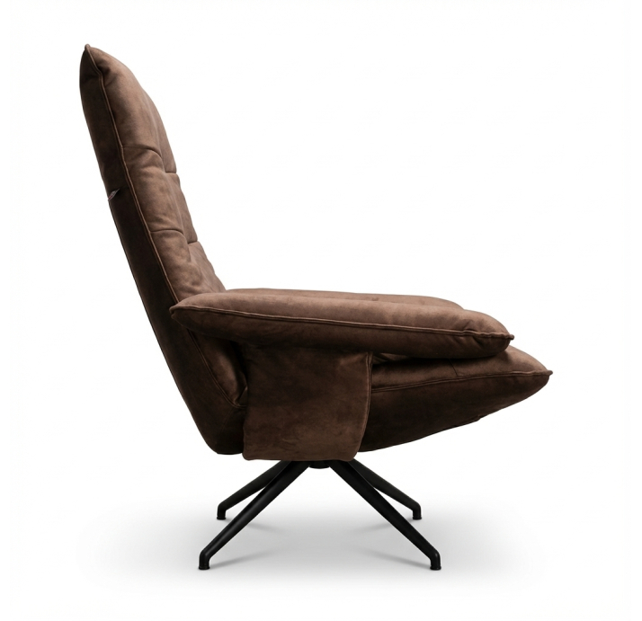 Кресло YOGA KING 107/DIVA CHOCOLAT/P752 (Black)/