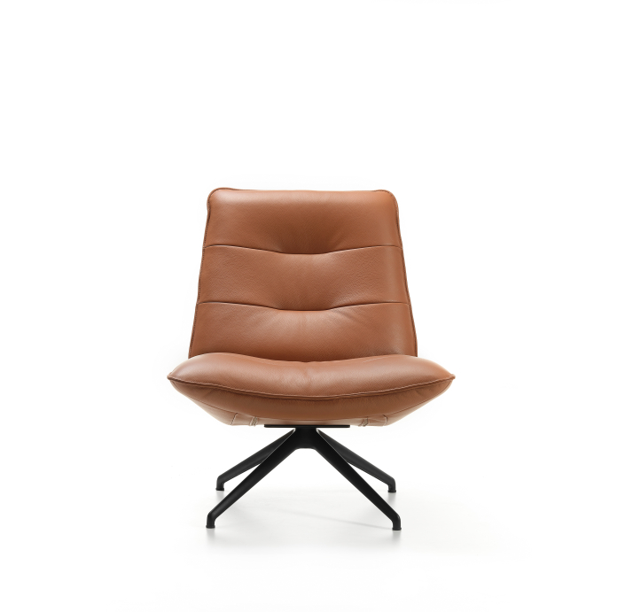 Кресло YOGA PRINCESS 74/53/MONTANA COGNAC/BULTEX/В цвет ткани/P752 (Black)/