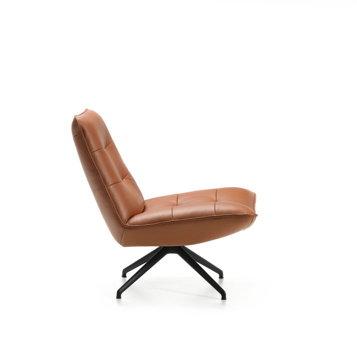 Кресло YOGA PRINCESS 74/53/MONTANA COGNAC/BULTEX/В цвет ткани/P752 (Black)/