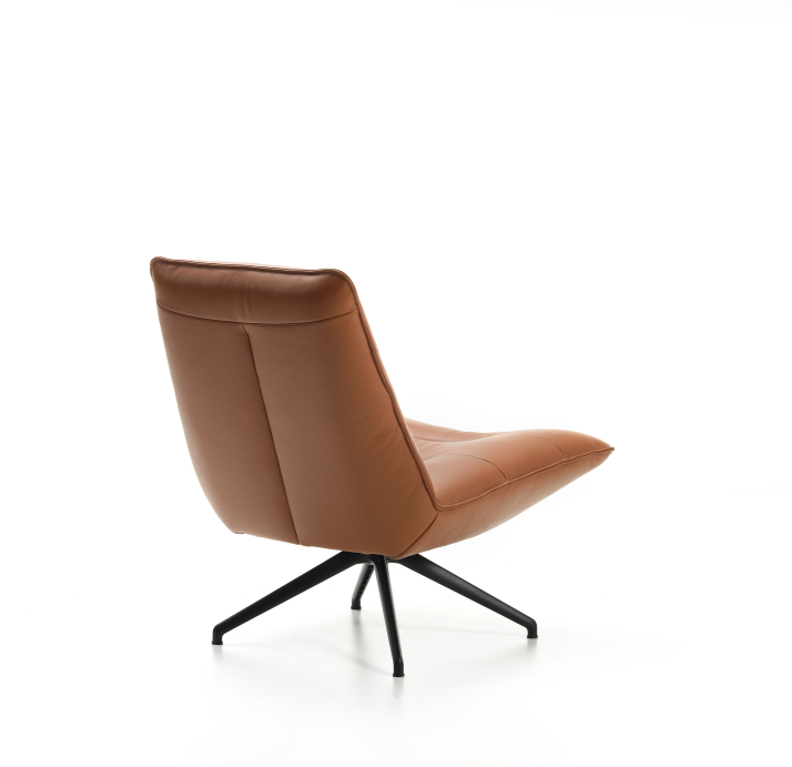 Кресло YOGA PRINCESS 74/53/MONTANA COGNAC/BULTEX/В цвет ткани/P752 (Black)/