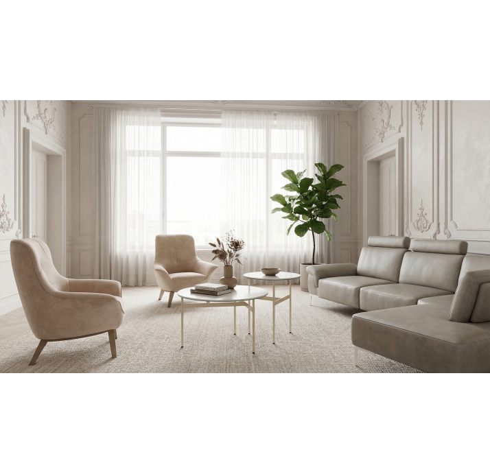 Стол журнальный THINNEST COFFEE TABLE PNA REVE DE REY PERLA  65X65X42 СМ. (NRM00107)