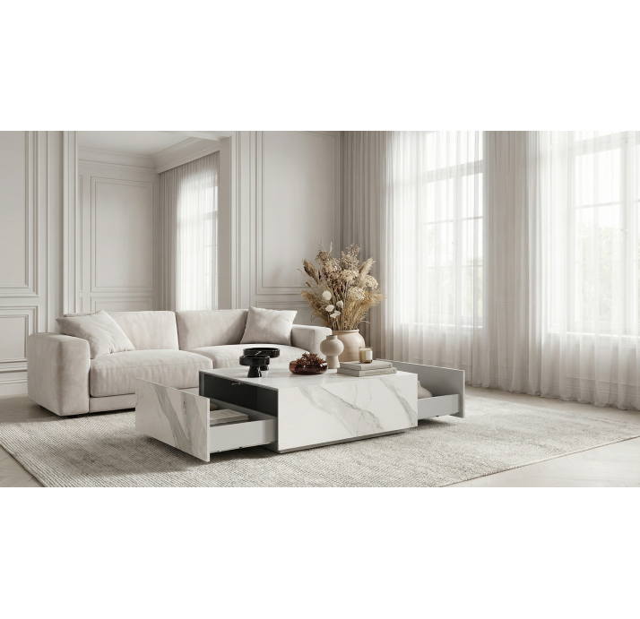 Стол журнальный BOX COFFEE TABLE BASE PALISSANDRO  80X80X30 СМ. (NRM00116)