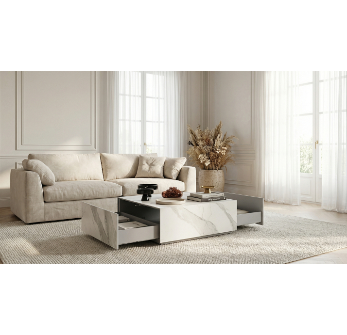 Стол журнальный BOX COFFEE TABLE BASE PALISSANDRO  80X80X30 СМ. (NRM00116)