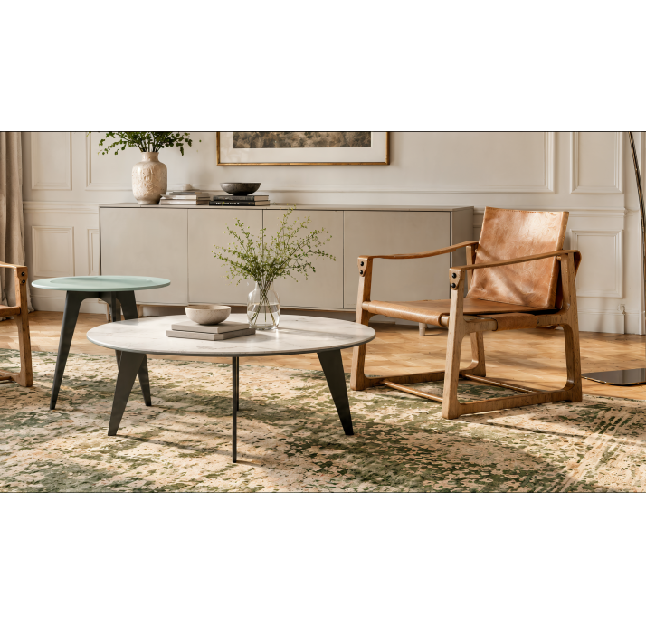 Стол приставной LINUS SIDE TABLE BLACK BETON 51X60X55 СМ. (NRM00121)
