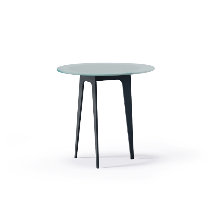 Стол приставной LINUS SIDE TABLE BLACK BETON 51X60X55 СМ. (NRM00121)
