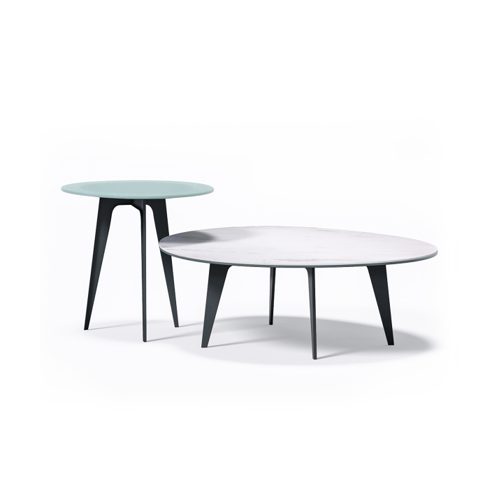 Стол приставной LINUS SIDE TABLE BLACK BETON 51X60X55 СМ. (NRM00121)
