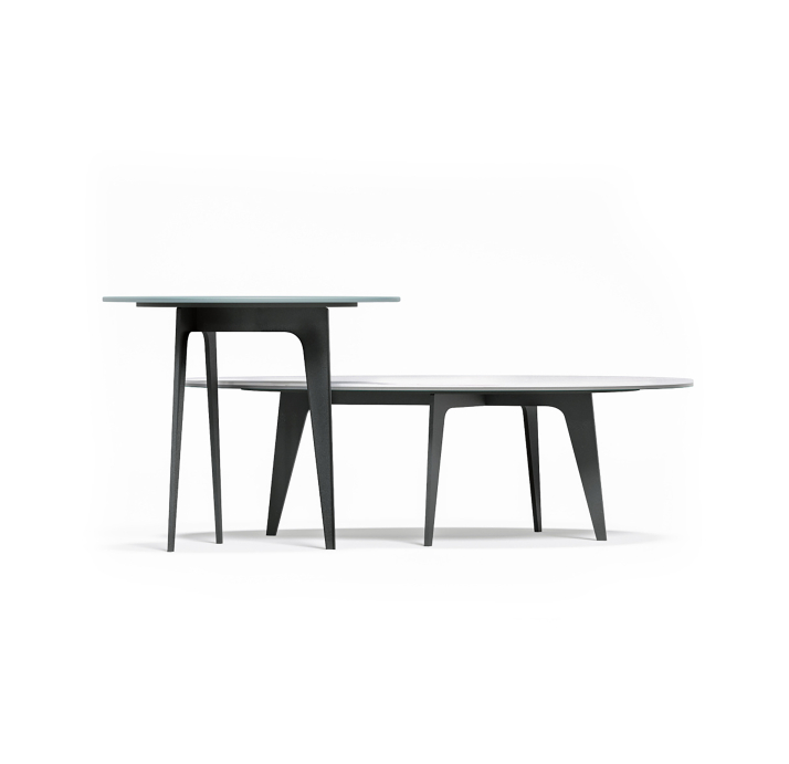 Стол приставной LINUS SIDE TABLE BLACK BETON 51X60X55 СМ. (NRM00121)