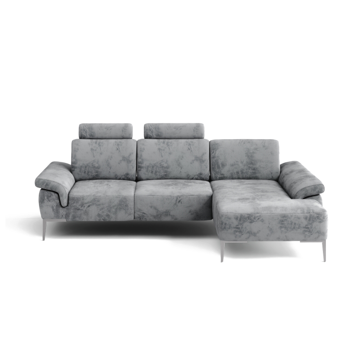 Диван WAVE B98-300-165L/55/DIVA GRAPHITE/BULTEX/UNICOLOR/01BR BRUSHED/E,E