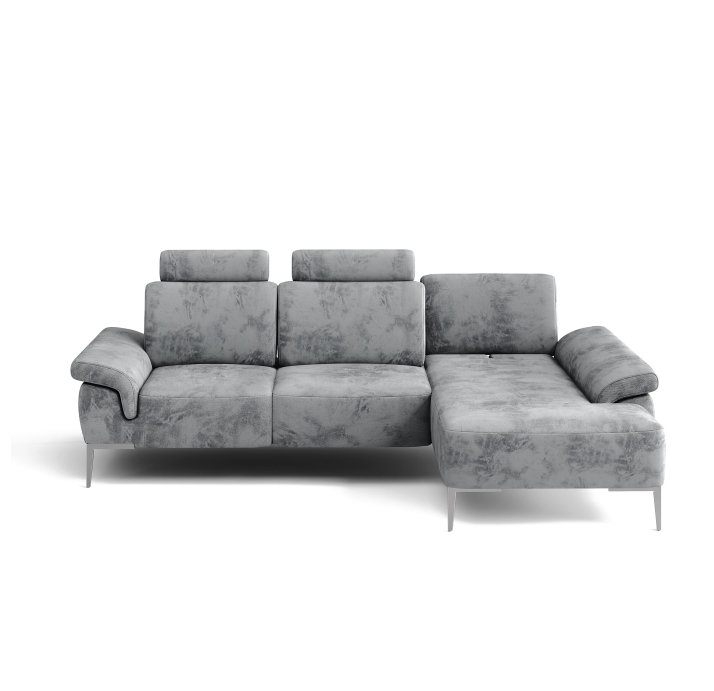 Диван WAVE B98-300-165L/55/DIVA GRAPHITE/BULTEX/UNICOLOR/01BR BRUSHED/E,E