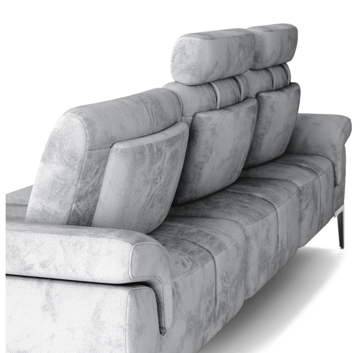 Диван WAVE B98-300-165L/55/DIVA GRAPHITE/BULTEX/UNICOLOR/01BR BRUSHED/E,E