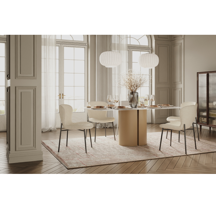 Стол обеденный CRESCEND DINING TABLE CRESCEND BGRY MICHELANGELO 200X100X75 СМ. (NRM00163)