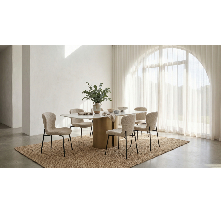 Стол обеденный CRESCEND DINING TABLE CRESCEND BGRY MICHELANGELO 200X100X75 СМ. (NRM00163)