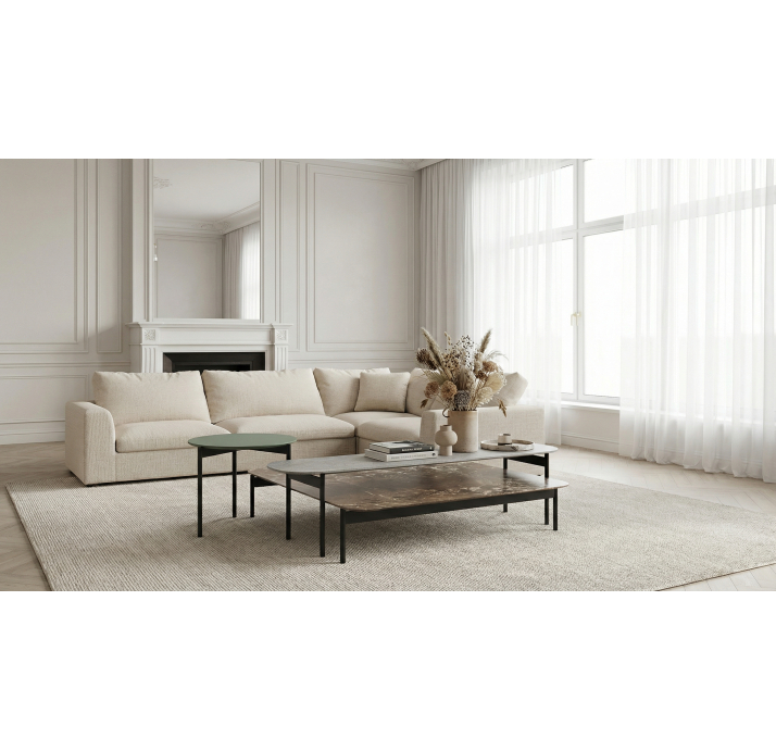 Стол журнальный LONG COFFEE TABLE PNA REVE DE REY PERLA  130X29X40 СМ. (NRM00200)