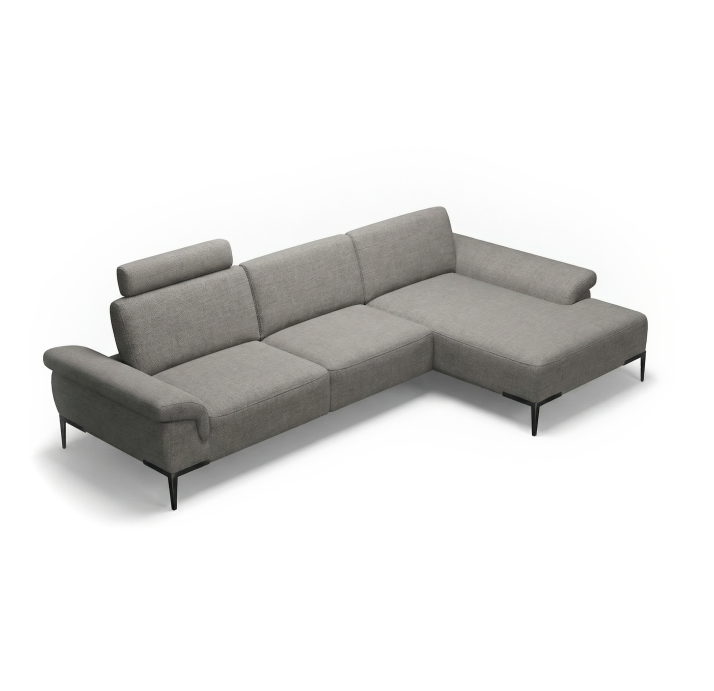 Диван WAVE B98-300-165L/55/CAMINO CARBON/BULTEX/01BL BLACK/E