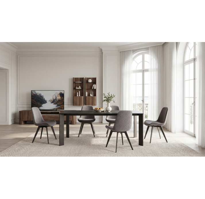 Стол обеденный VERTEX DINING TABLE VERTEX BLK ANTHRACITE  160X90X74 СМ. (NRM00192)