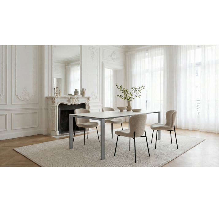 Стол обеденный PORTAL DINING TABLE PORTAL GRA ALTISSIMO SHINY  160X90X74 СМ. (NRM00193)
