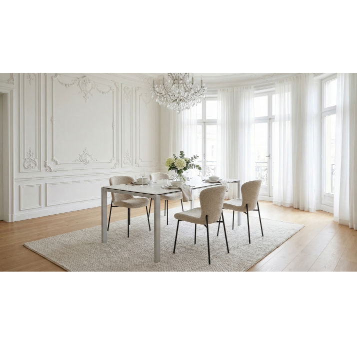 Стол обеденный PORTAL DINING TABLE PORTAL GRA ALTISSIMO SHINY  160X90X74 СМ. (NRM00193)