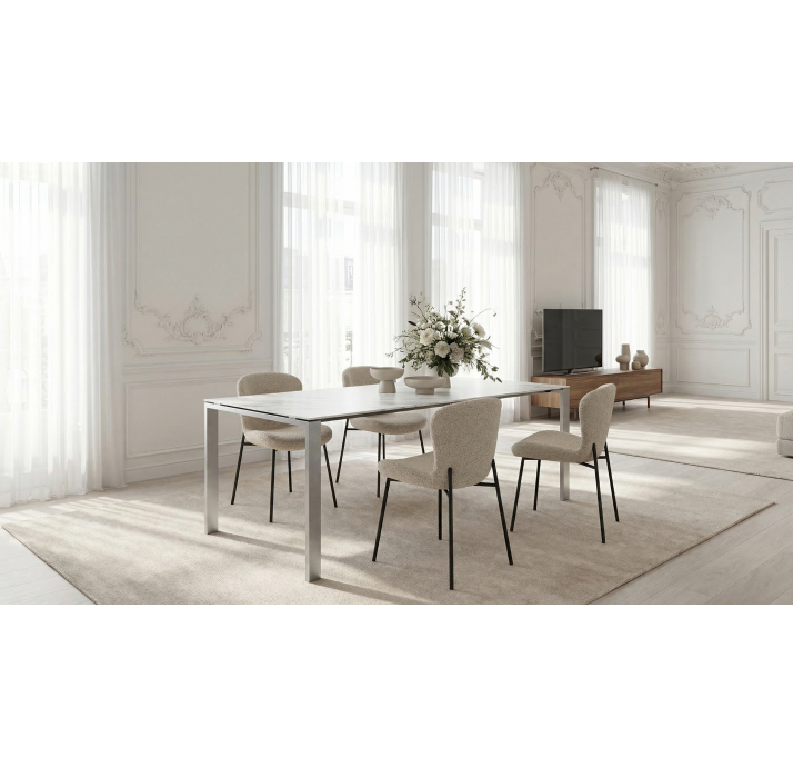 Стол обеденный PORTAL DINING TABLE PORTAL GRA ALTISSIMO SHINY  160X90X74 СМ. (NRM00193)
