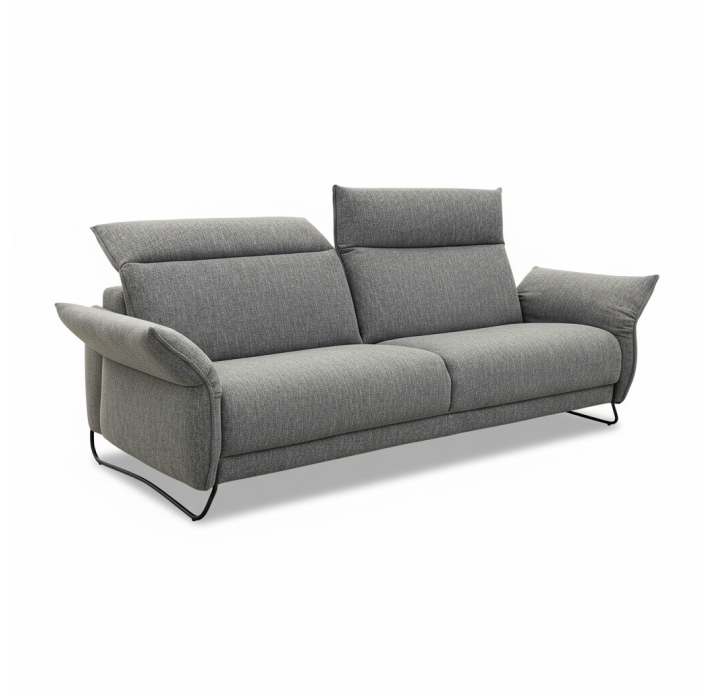 Диван VITIS B103-260-103B/54/WEMBLEY GRAPHITE/BOXSPRING/В цвет ткани/01BL BLACK/E,E