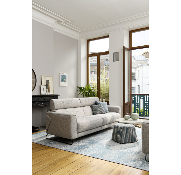 Диван MATHEO B100-240-100B/58/LUANDO STONE/HR40/01BK BLACK/E,E