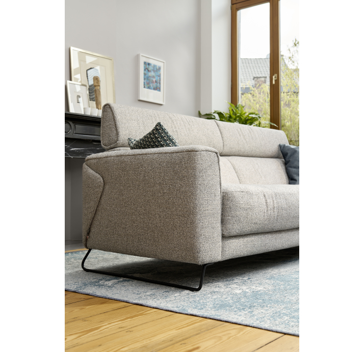 Диван MATHEO B100-240-100B/58/LUANDO STONE/HR40/01BK BLACK/E,E