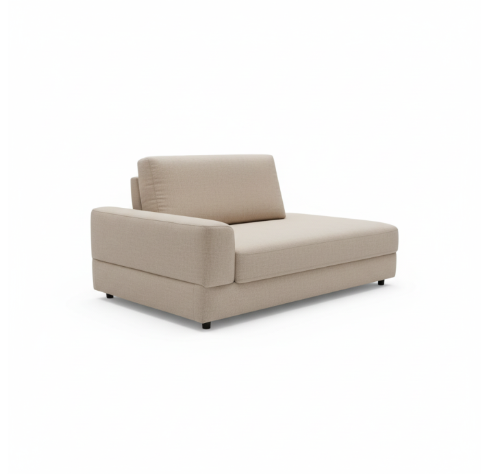 Кушетка MIAMI TRB103-155-103T/57/86/NEVIO GREGE/VISCOTEX/В цвет ткани/встроенные