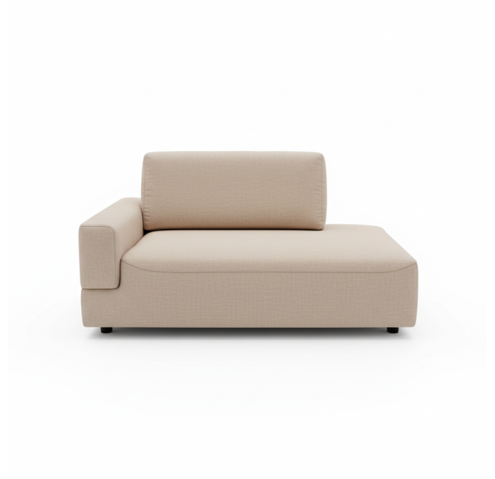 Кушетка MIAMI TRB103-155-103T/57/86/NEVIO GREGE/VISCOTEX/В цвет ткани/встроенные