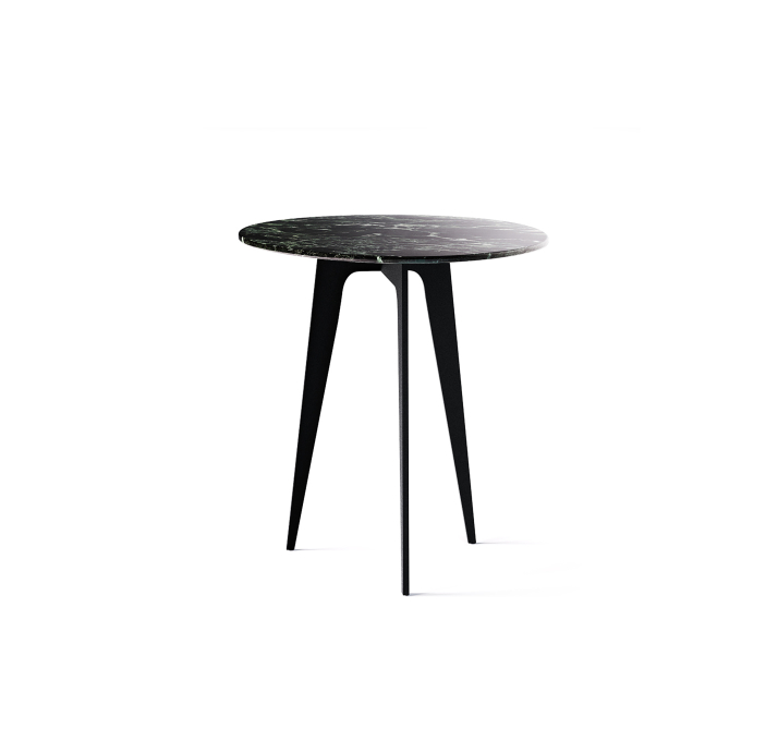 Стол приставной LINUS SIDE TABLE BLACK VERDE ALPI LUC. 51X60X55 СМ. (NRM00242)