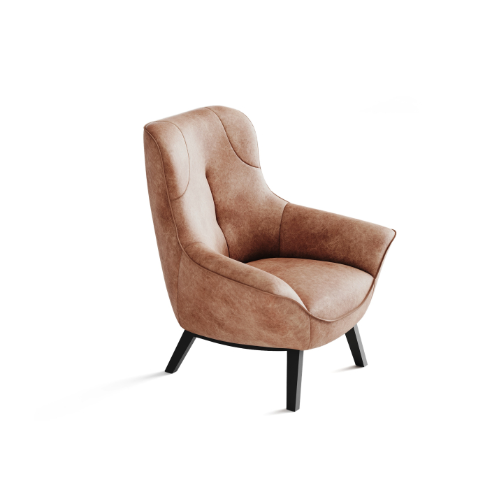 Кресло RICO KING 89/53/SAMBIA BROWN/-/Matching Stitching/P625 (Oak)/