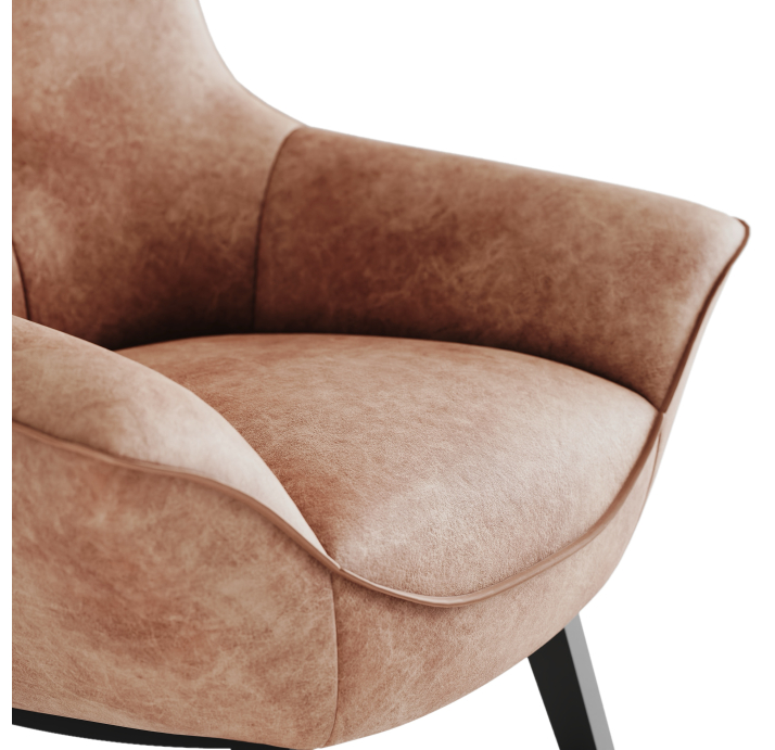 Кресло RICO KING 89/53/SAMBIA BROWN/-/Matching Stitching/P625 (Oak)/