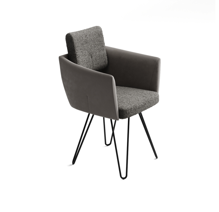 Стул крутящийся ALVA SWIVEL CHAIR LUANDO SILVER LARIO CARBON F100BLACK Черный (F100BLACK) (ROM02866)