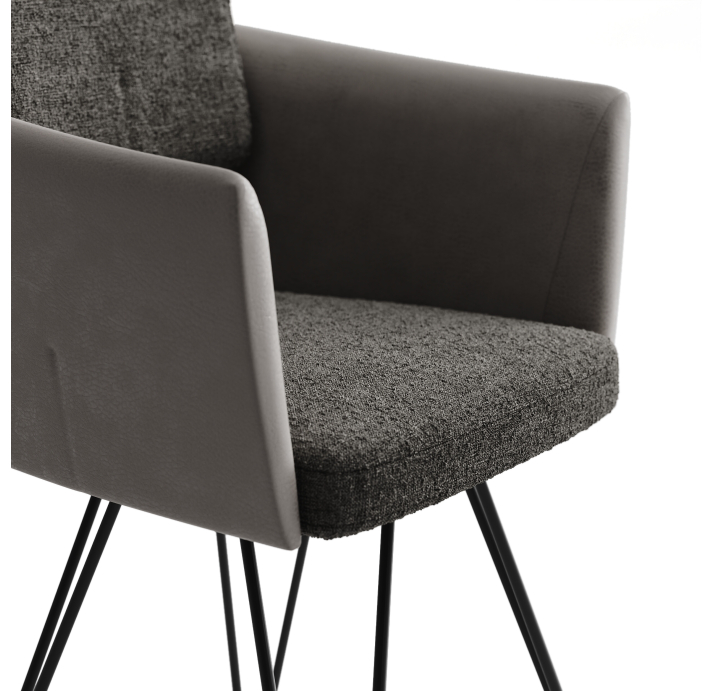 Стул крутящийся ALVA SWIVEL CHAIR LUANDO SILVER LARIO CARBON F100BLACK Черный (F100BLACK) (ROM02866)